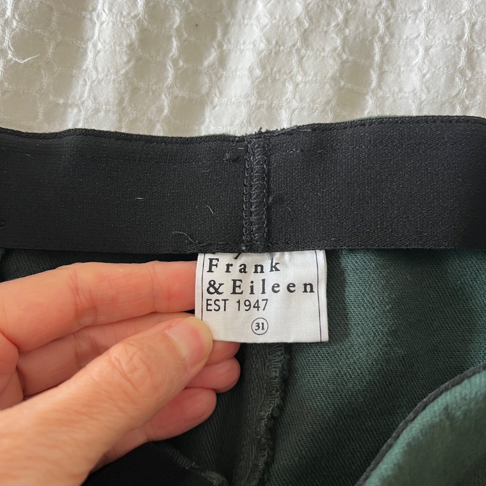 Frank & Eileen Derry Illusion Pull-On Jeans Green Size 31 - Picture 7 of 8